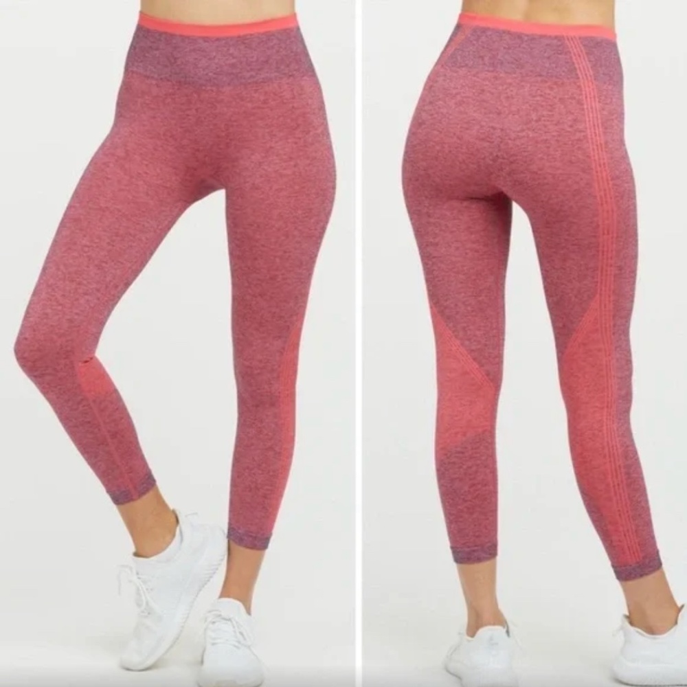 SPANX Coral Heathered Seamless High-Rise Leggings